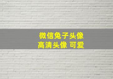 微信兔子头像高清头像 可爱